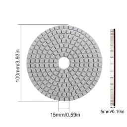 8pcs 4 inch 100mm Diamond Polishing Pads Kit Wet/Dry for Granite Stone Concrete Marble Polishing Use Grinding Discs Set
