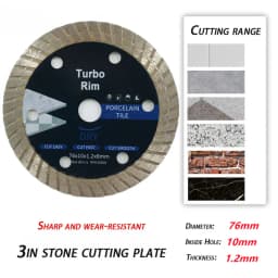 1/3/5PCS 76mm Mini Saw Blade Diamond Disc Cutting Concrete Wood Mental Tile Cutter Granite 3inch Glass Marble Cutting Disc