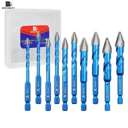 BRSCHNITT 5pcs Drill Core Bit Sets For Plastic Wood Tile Hex Shank Masonry Bit Masonry Glass Screw Carbide Eccentric Drill