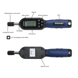 SHAHE New Digital Torque Screwdriver Adjustable Torque Screwdriver Wrench 1/4 Inch Drive Screwdriver Torque Wrench Set
