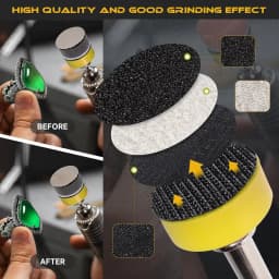 1Inch 25MM Wet Dry Sanding Disc 186/203/245Pcs Assorted Grit 60-10000 with 1/8" 1/4" Shank Backing Pad Interface Pad Sanding Pad