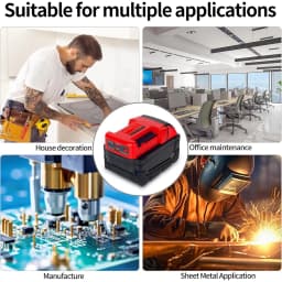 USB Charger Adapter for Milwaukee 18V Lithitum Battery Portable Type-C Port Fast Charging Battery Storage Rack Holder Case