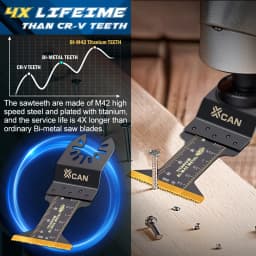 XCAN 44mm Titanium Oscillating Saw Blades Metal Cutting Multitool Blades Sharp Multi Cutter Blade For Metal Wood Plastic