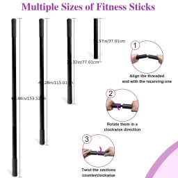 Adjustable Yoga Stick Durable Stretching Stick for Mobility Versatile Exercise Tool for All Fitness Levels Rehabilitation Tool