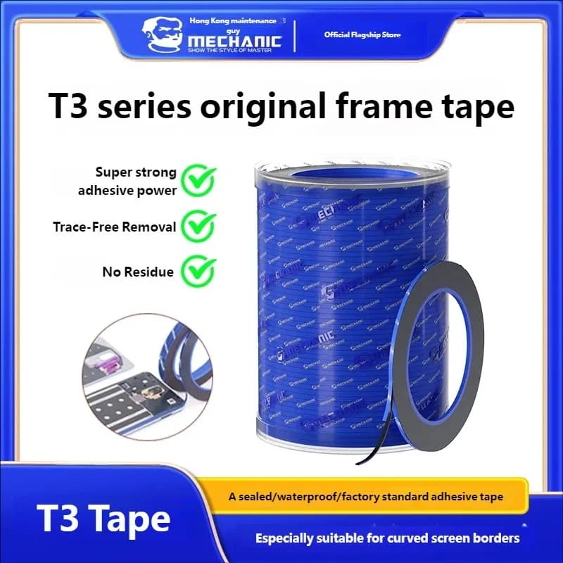 MECHANIC T3 Original Screen Frame Tape For Mobile Phone Tablet 3MM*7M Sealing Waterproof Highly Fitting Repair Bonding Tape