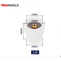5Pcs 12# White Ceramic Nozzle Alumina Cup For WP9/20/17/18/26 Tig Welding Torch #12 Ceramic White TIG Welding Cup