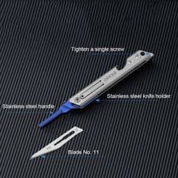Stainless Steel Fast Open Scalpel MINI Folding Knife Outdoor Survival Camping Portable EDC Tool 10 Blade Free Bottle Opener