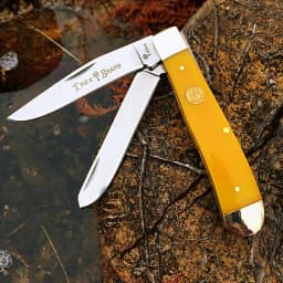 Classic Watchman Knife Bone Slip Joint Multi-Blade Folding Pocket Knives Traditional Design High-Quality Wood Handle