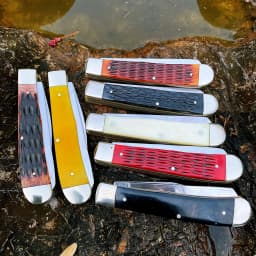 Classic Watchman Knife Bone Slip Joint Multi-Blade Folding Pocket Knives Traditional Design High-Quality Wood Handle
