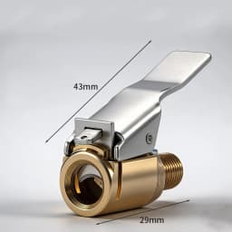 Locking Tire Air Chuck,Brass Tire Inflation Hose Adapter,Tire Nozzle With Tire Valve Threads,Unscrewed Connection Converted