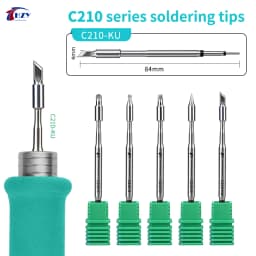 HZY C210 Series Soldering Iron Tips C210-K/SK/I/IS/D/C/B/S/KU/U Welding Iron Head for JBC Sugon T26 T26D T3602 Soldering Station