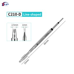 HZY C210 Series Soldering Iron Tips C210-K/SK/I/IS/D/C/B/S/KU/U Welding Iron Head for JBC Sugon T26 T26D T3602 Soldering Station
