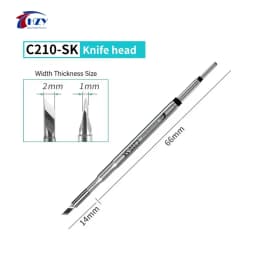 HZY C210 Series Soldering Iron Tips C210-K/SK/I/IS/D/C/B/S/KU/U Welding Iron Head for JBC Sugon T26 T26D T3602 Soldering Station