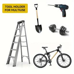 Garage organizer, trimmer rack, garden power tool hanger, weeder stand, wall-mounted lawn trimmer, hedge garden tool
