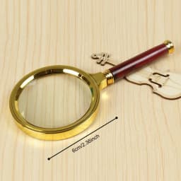 1 Metal Magnifying Glass, 3-5x High-Definition Handheld Magnifying Glass, Suitable for Reading, Science Experiments, Sunlight