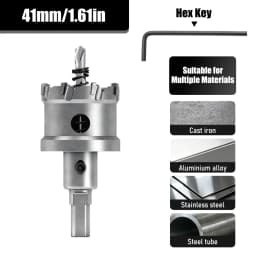 1Pc TCT Hole Saw, 12‑100mm Tungsten Carbide Tipped Hole Cutter for Cutting & Drilling Metal, Stainless Steel, Alloy Steel