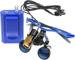 High Power 2.5X 3.5X Loupes Magnifier with 5W LED Headlight Plug in Clip Filter Light and Aluminum Protection Box