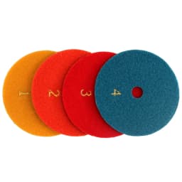 RIJILEI 10 Pcs/Lot 4 Steps 100mm Top Marble Polishing Pads 4Inch Stone Polishing Pad Granite Wet Flexible Polishing Pad WPD06