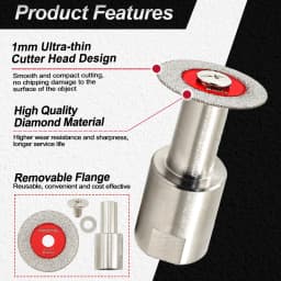 FOCSTOL Diamond Cutting Disc Glass Jade Crystal Tile Marble Saw Blade Brazed Glass Engraving Round Shank Mini Saw Blade