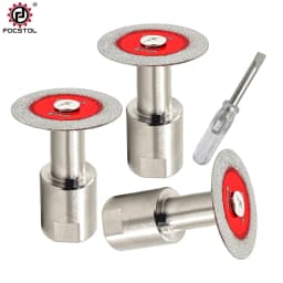 FOCSTOL Diamond Cutting Disc Glass Jade Crystal Tile Marble Saw Blade Brazed Glass Engraving Round Shank Mini Saw Blade
