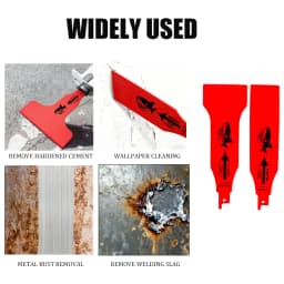 4-Piece Reciprocating Saw Scraper Blades, High Carbon Steel Tile Cleaning Tool for Removing Mortar and Adhesive from Ceramic Walls