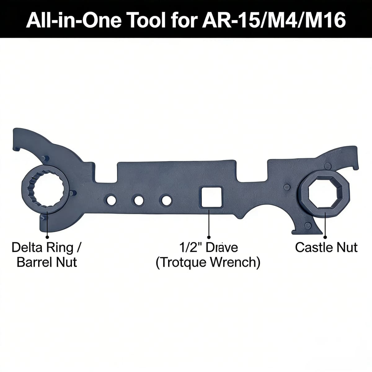 Armorer's Wrench for AR-15/M4/M16 | Delta Ring & Castle Nut Removal Tool