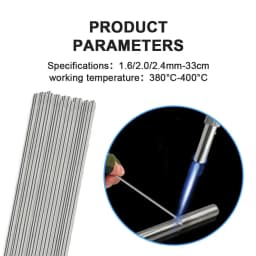10/20PCS Low-Temp Aluminum Welding Rods - 1.6/2.0mm 33cm Universal Silver Cored Wire (No Solder Powder Needed)