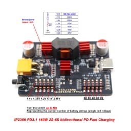 PD3.1 140W 2S-6S Bidirectional PD Fast Charging 3S 4S 5S Lithium Battery Li-ion Lifepo4 BMS Charger Discharger Power Bank Module