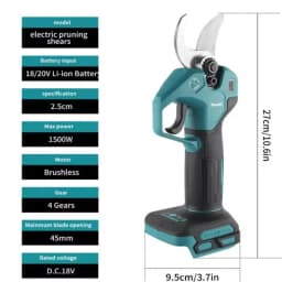 Makita 18V Brushless Cordless Pruning Shears:Perfect Tool for Easy and Accurate Fruit Tree&Branch Trimming in Gardens