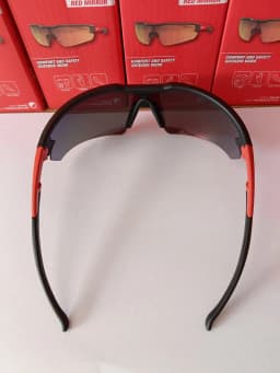 Milwaukee 4932498548 Safety Glasses, Anti-Scratch Anti-Fog Orange Mirror Lens Protective Eyewear for Work & Outdoor