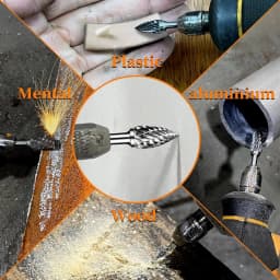 High Quality Carbide Burr Set 10pcs 3mm Shank Double Cut for Dremel Rotary Metal Engraving Grinding Rotary Tool Accessories