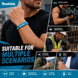 Makita Tool Decor Couple Basketball Sports Wristband Fitness Rubber Bracelet