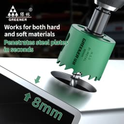 GREENERY 19-127mm Hole Saw Cutting Kit Set for Wood Drywall Particle Board Drilling Woodworking Tools with Storage Case