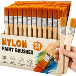 Paint Brushes Wooden Handle Nylon Bristle Paint Brush Set for Oil Painting Dusting Cleaning Edge Trim Painting Brushes Hand Tool