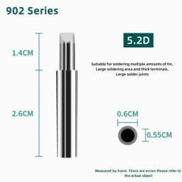 YIHUA 902 Series Soldering Iron Tip High Thermal Conductivity Long Lifespan with 995D+-I 938BD+-I 853AAA+-I Professional Repairs