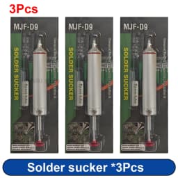ANSIKI MJF-D9 Solder Sucker Aluminum Alloy Desoldering Pump Manual Vacuum Suction Tin Gun for PCB Component Welding Repair Tool