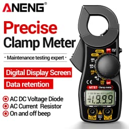 ANENG MT87 1999 Counts Clamp Multimeter AC/DC 600V Voltage 400A Current Resistance Tester with Data Hold Digital Clamp Meter