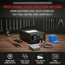 8000W Handheld Battery Spot Welder, Portable DIY Welding Machine, High-Power Spot Welder for 18650 Li-ion Battery
