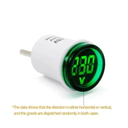 Digital Current and Voltage Ammeter, Circular LED Display, EU Plug, Digital LED Display, Electrical Instruments