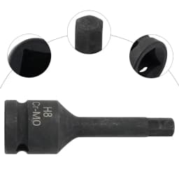 1/2inch Impact Hex Socket Electric Drill Socket Adapter Air Impact Wrench Hex Head Socket H4~H22 Screw Tap Socket Adapter