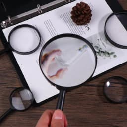 5X Plastic Magnifying Glass Professional Magnifying Glass Inner Diameter 40/50/60/75/90/100mm For Jewelry Reading Coins Stamps