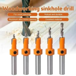 8/10mm high-quality high-speed steel woodworking countersunk end milling cutter drill bit, disassembly woodworking milling tool