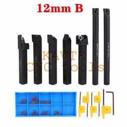 8mm 10mm 12mm 16mm Shank Lathe Turning Tool Holder Boring Bar Lathe Tool Lathe Cutter CNC Metal Turning Rod Holders and Inserts