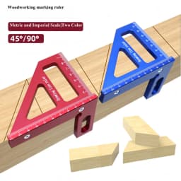 Woodworking Square Protractor Aluminum Alloy Miter Triangle Ruler High Precision Layout Measuring Tool for Engineer Carpenter
