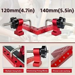 120/140mm Right Angle Fixing Clip 90 Degree L-shaped Auxiliary Fixture Positioning Panel Fixing Clip Woodworking Clamping Tool
