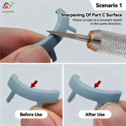 Nasedal Tungsten Steel Triangular Scribing Knife for Gundam Model Making Panel Line C-Surface Engraving Metal Scraper Hobby Tool