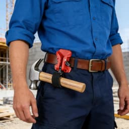 Quick Release Tool Holster with Belt Clip, Heavy Duty Self-Locking Drill Holder for Cordless Drill & Impact Driver