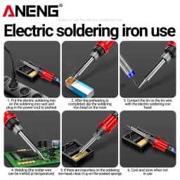 ANENG SL106 Electric Soldering Irons Adjustable Temperature 110V/220V Welding Solder US/EU Plug Professional Repair Welding Tool