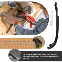 Miter Saw Hold Down Stick Woodworking Safety Push Handle Push Stick for Table Saws in Woodworking Soft Adjustable Rubber Handle