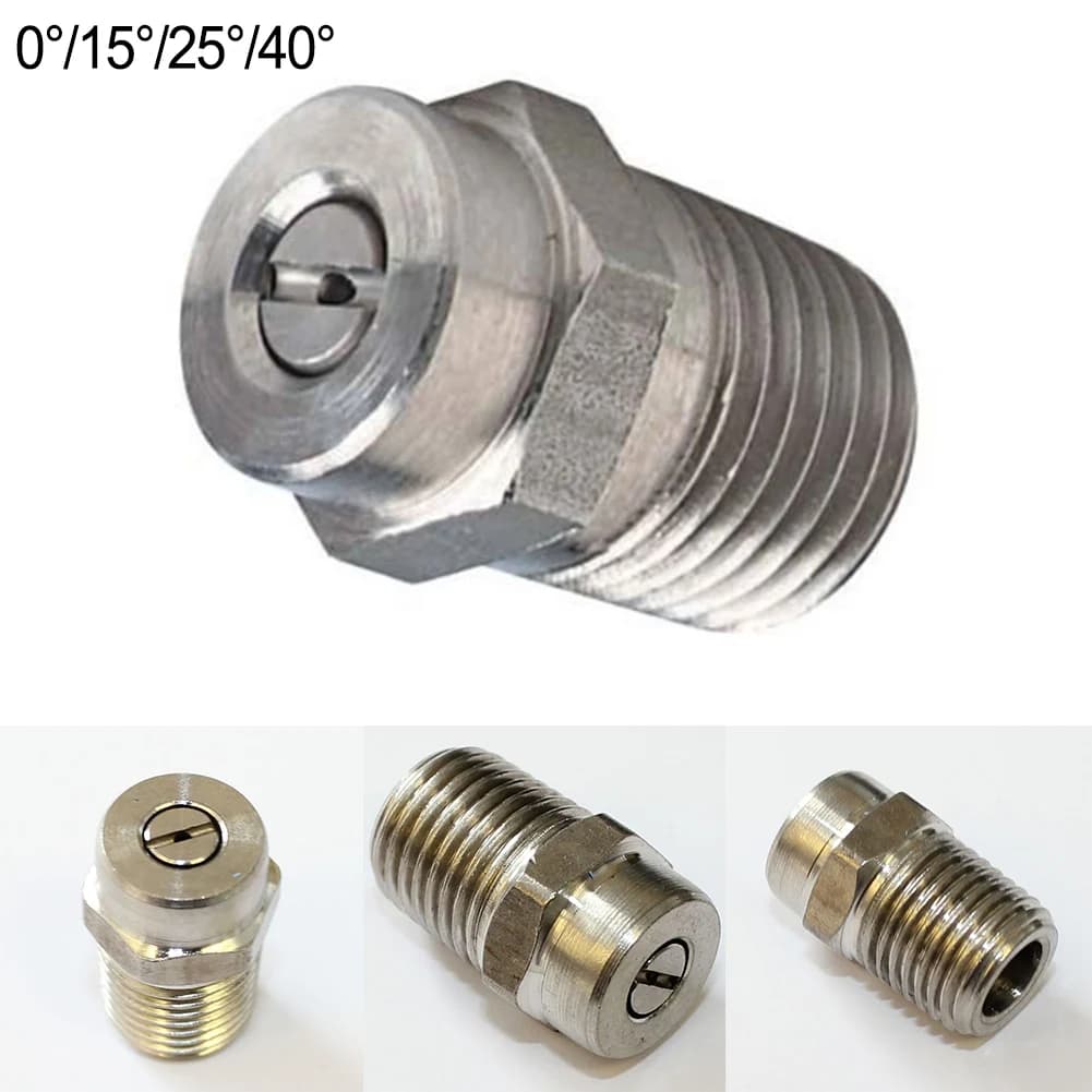 1pc Pressure Washer Cleaning Nozzle 0 15 25 40 Degree Water Jet Angle Speed 1/4 Thread For Pressure Washer Jet Wash Spray Nozzle